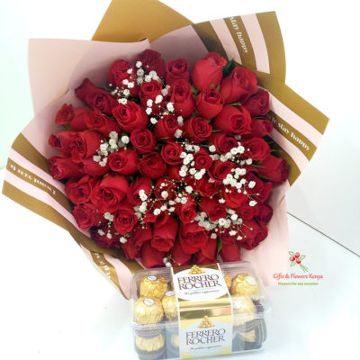 Lovely Flowers Chocolates Combo Gifts And Flowers Kenya Same Day